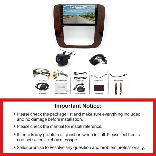 Alt view image 7 of 7 - Car Stereo Radio for Chevy Silverado Tahoe Suburban for GMC Yukon 2007-2012 | Android 14 9" Double Din Car Player w/Carplay Android Auto GPS WiFi RDS DSP SWC Mirrorlink Mic Backup Camera