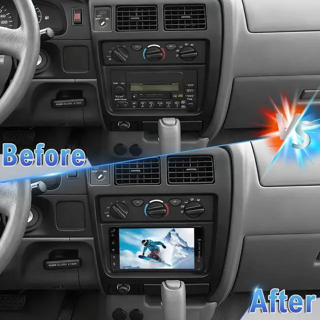 Alt view image 6 of 7 - Double Din Car Stereo Upgrade Radio for Toyota Tacoma 1998-2004 | Android 14 2G+32G 7" Touchscreen Wireless Carplay Android Auto GPS WiFi Bluetooth RDS DSP SWC Mirrorlink Mic Backup Camera