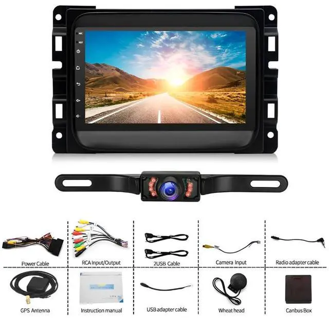 Alt view image 7 of 7 - Car Stereo Upgrade Radio for Dodge Ram 1500 2500 3500 2019-2023 | Android 14 7" Touchscreen Double Din w/Wireless Carplay Android Auto GPS WiFi Bluetooth RDS DSP SWC Mirrorlink Backup Camera