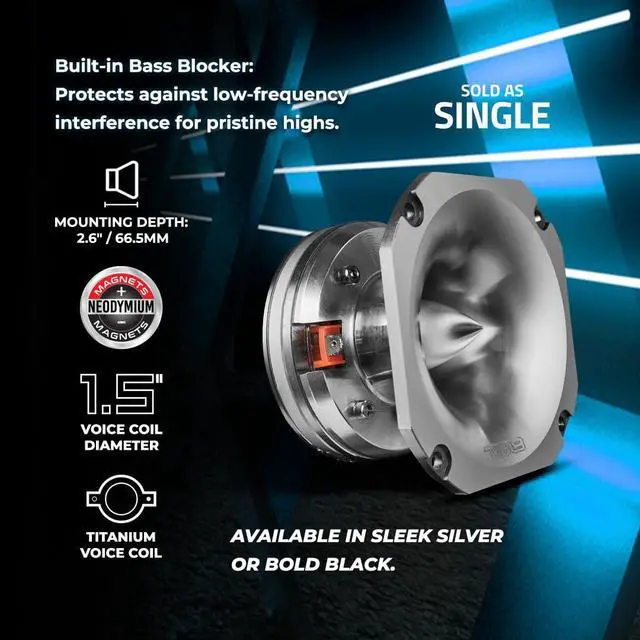 Alt view image 3 of 7 - PRO-TW850CN-4/SL 4" High Compression Hybrid Driver/Tweeter with Neodymium Magnet 1.5" PEI Vc 250 Watts 4-Ohm, Pro Audio, High Frequency