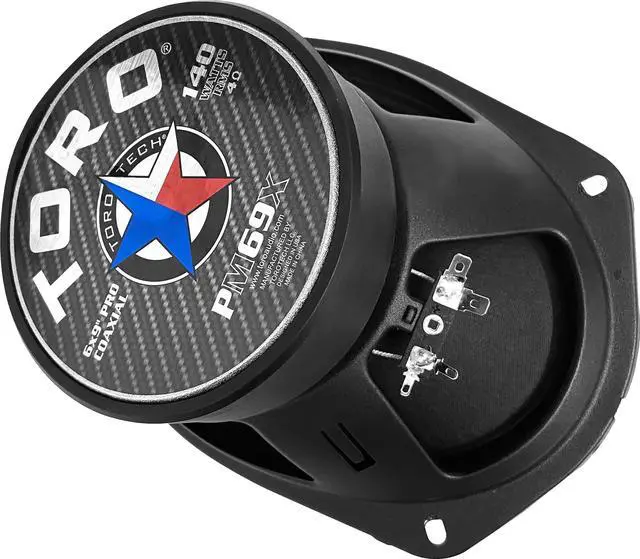 Main image of TECH PM69X 6x9 4 Ohm Mid-Range Pro Audio Coaxial Speaker | 140 W RMS, 25 mm Aluminum Tweeter, Heavy Steel Basket, Wide Frequency Sound