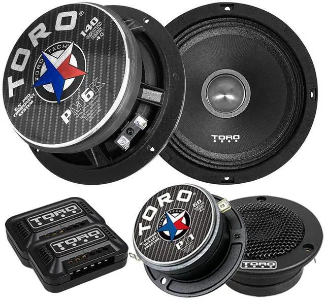 Main image of TECH PM6K 6.5" Pro Audio Shallow Mount Speaker Kit | 340 W RMS (Pair), 2-Way Mid-Range with Super Tweeters, Shallow Depth, High-Efficiency Audio Upgrade
