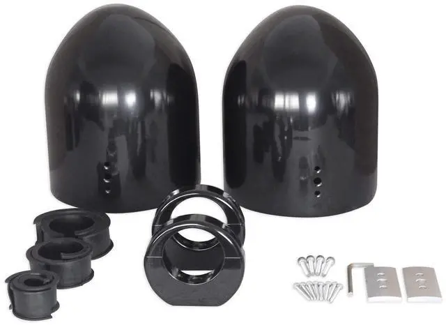 Alt view image 5 of 6 - MAC80B Pair Black 7.7" Wakeboard Tower Speaker Pod Enclosures | 6061 Aluminum, Waterproof, Internal Wiring, 2-2.5" Tower Clamps, Rubber Inserts, 7.4" Depth, Mounting Hardware