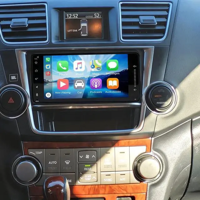 Main image of 7 Android 14 Car Stereo for Toyota Highlander 2008 2009 2010 2011 2012 2013, Touch Screen Head Unit with Wireless Carplay Android Auto WiFi GPS Bluetooth AHD Backup Camera Microphone