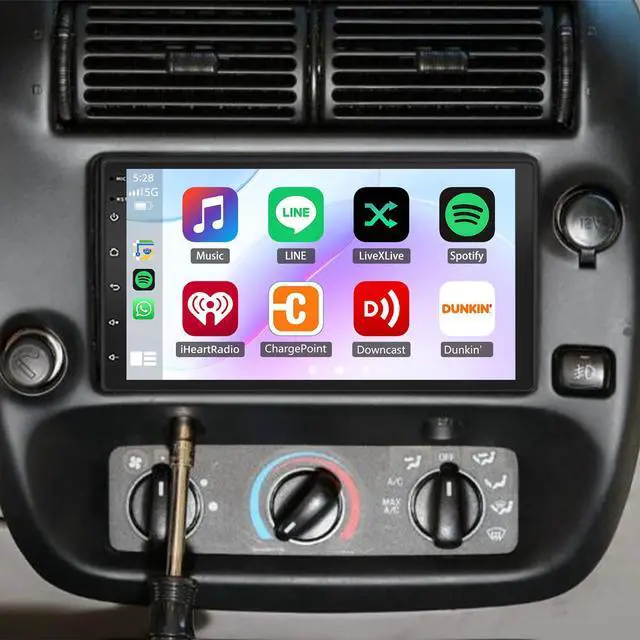 Main image of 7'' Double Din Car Stereo for Ford Ranger 1998-2006 MirrorLink | 2+32G Android 13 Touchscreen Stereo with Wireless CarPlay Android Auto GPS Bluetooth SWC WiFi FM AHD Backup Camera