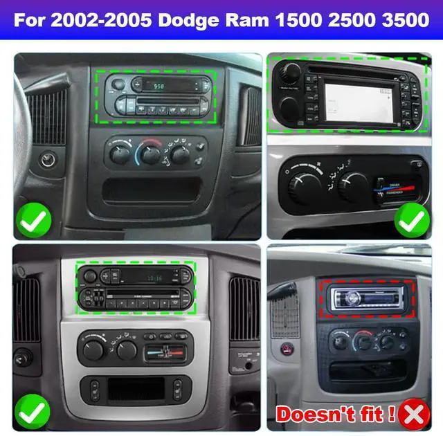 Alt view image 2 of 7 - 2+32G Double Din Car Stereo for Dodge Dakota 2001 2002 2003 2004,6.86 Inch Car Radio with HD Touch Screen Bluetooth Car Stereo,Bluetooth Hands-Free Calling,Mirror Link,Backup Camera,SWC