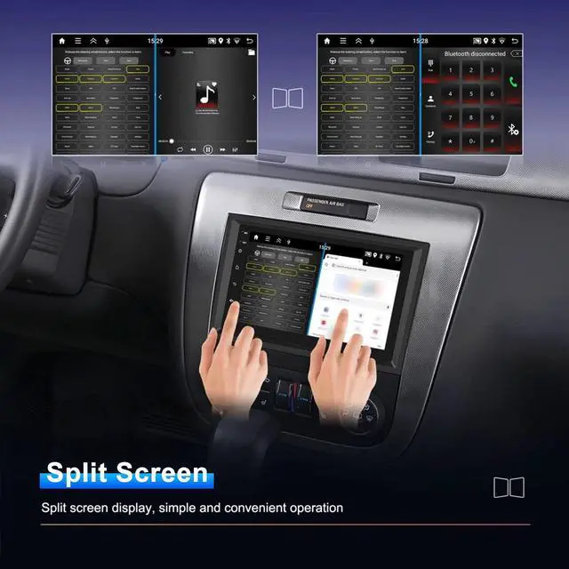 Alt view image 6 of 7 - 7'' Android 14 Car Stereo for Saturn Vue 2006 2007, GPS Navigation Wireless CarPlay Android Auto Double Din Radio with Bluetooth WiFi DSP SWC Backup Camera