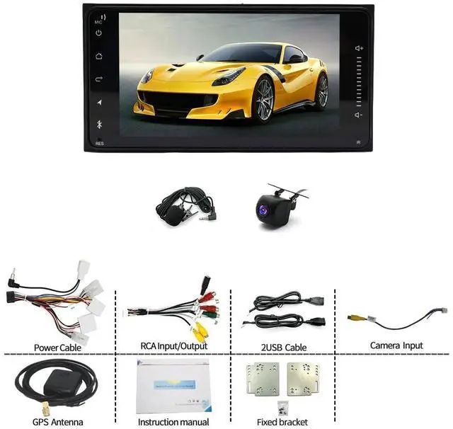 Alt view image 2 of 7 - 7 Inch Car Radio Upgrade for Toyota Yaris 2007-2011, Android 14 HD Touch Screen Double Din Car Stereo Head Unit with Wireless CarPlay Android Auto GPS Bluetooth WiFi FM RDS SWC BT Backup Camera, 2+32G