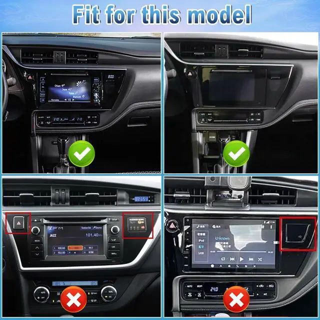 Alt view image 2 of 7 - Android 14 Double Din Car Radio for Toyota Corolla 2017-2019 | 2G+32G 9" Touch Screen Car Stereo with Wireless Carplay Android Auto GPS WiFi Mic Backup Camera
