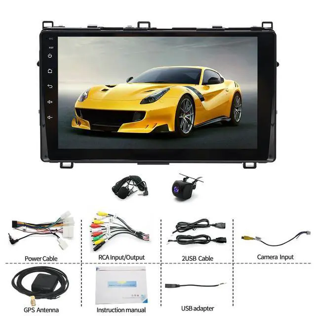 Alt view image 7 of 7 - Android 14 Double Din Car Radio for Toyota Corolla 2017-2019 | 2G+32G 9" Touch Screen Car Stereo with Wireless Carplay Android Auto GPS WiFi Mic Backup Camera