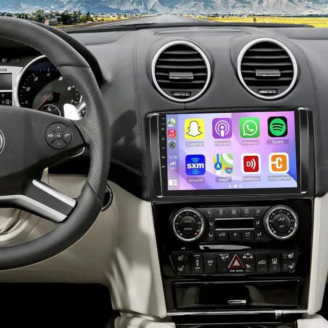 Main image of Car Radio for Mercedes Benz ML GL ML280 ML350 ML500 GL320 GL350 GL450 W164 X164 2005-2011 Stereo, 9 INCH Touch Screen Radio for Mercedes Benz ML GL with Wireless Carplay Android Auto -2+32G