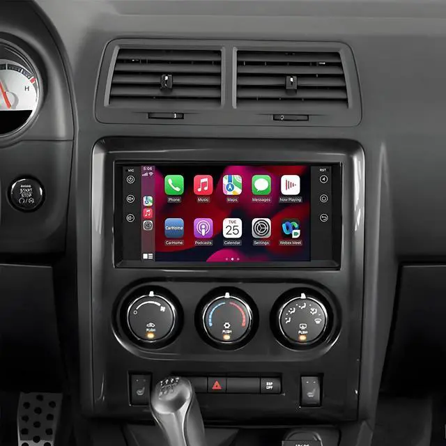 Main image of 7 inch Touchscreen Car Stereo for Dodge Challenger 2008 2009 2010 2011 2012 2013 2014, Android 13 Car Radio with Carplay & Android Auto GPS Navigation BT Mirror Link WiFi Backup Camera 2+64G