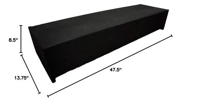Alt view image 5 of 5 - Dual 10 Inch Subwoofer Box Sealed Fits 1997-1999 Ford F150 Ext Cab ASC | Air-tight MDF enclosure shell, durable charcoal carpet, contour-cut to hug rear wall, heavy-duty terminals, fast hookup