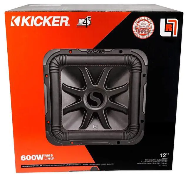 Alt view image 6 of 7 - 45L7R124 12" 1200w L7R Subwoofer Solo-Baric L7R124+Vented Enclosure Box