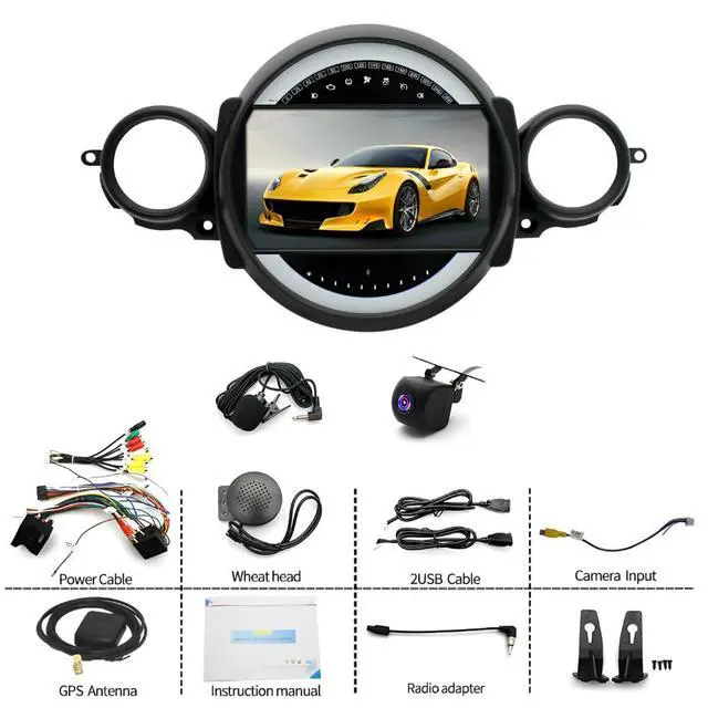 Alt view image 7 of 7 - Android 13 Car Stereo Radio for Mini Cooper R56 2007-2014 9 inch Touch Screen Head Unit with Wireless CarPlay Android Auto GPS Navigation/FM/WiFi/AHD Backup Camera/Mirror Link/Bluetooth/SWC(2+32G)
