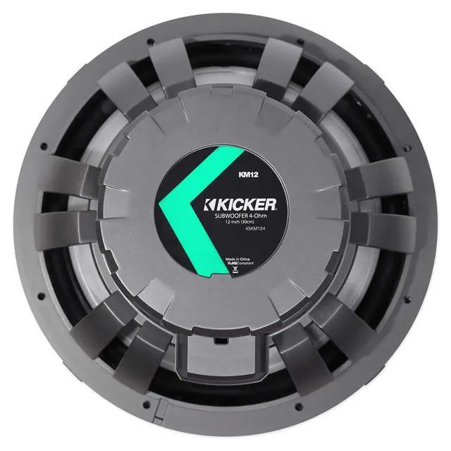 Alt view image 4 of 7 - 45KM124 12" 350 Watt Marine Boat Subwoofer w/White LED Grille KM12