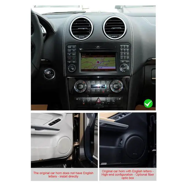 Alt view image 3 of 7 - Car Radio for Mercedes Benz ML GL ML280 ML350 ML500 GL320 GL350 GL450 W164 X164 2005 2006 2007 2008 2009 2010 2011, 9'' Touch Screen Car Radio with Wireless Carplay Android Auto-2+32G
