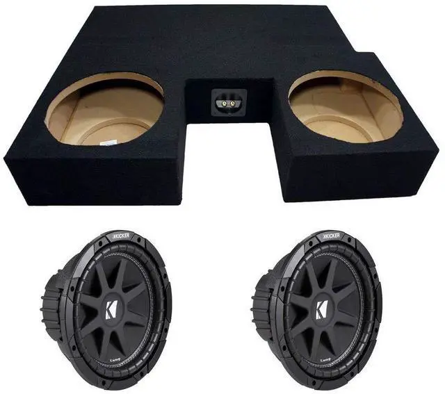 Main image of Kicker C10 Dual 10" Sub Box 600W Fits 07-12 Toyota Tundra Double Cab | Loaded truck subwoofer enclosure, peak power rated drivers, complete bass upgrade, easy installation, 10 inch size