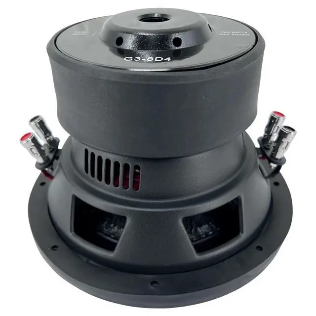 Alt view image 7 of 7 - 2X 8 Inch 1000 Watt Car Audio Subwoofer w/ 4 Ohm DVC Power 8' Sub Pair - Feature Dual Voice Coil, Thick Magnet, Design for Car, ATV, Van, High Performance Car Show
