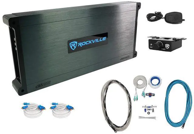 Main image of DBM65 6-Channel Marine Amplifier Bundle with RMWK4 Wire Kit | 2600W Peak / 660W RMS, 12dB Crossover, PA Microphone, Bass Knob, RMWK4 4 AWG Marine Amp Wire Kit, 2-Items
