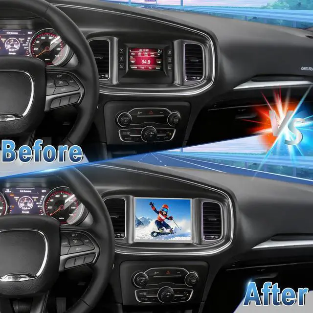 Alt view image 2 of 7 - Android 14 Car Stereo Upgrade Radio for Dodge Charger 2015-2017 | 4G+64G 8.4" Touchscreen w/Wireless Carplay Android Auto GPS WiFi Bluetooth RDS DSP SWC Mirrorlink Mic Backup Camera