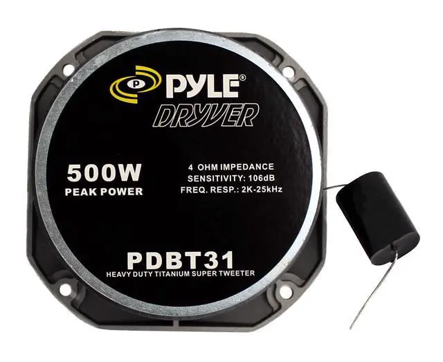 Alt view image 3 of 7 - PDBT31 1.5" 2000W 4-Ohm Heavy Duty Titanium Super Car Audio Tweeters