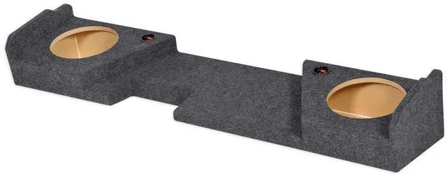 Alt view image 5 of 5 - REC31 Dual 10" Sub Enclosure for 2014-2019 GMC/Chevy Double Cab | Downfire, Underseat Sub Box, Charcoal Carpet, 5/8" MDF, 0.55 Cu Ft Air Space, 4.5" Mounting Depth, Not for Crew Cab