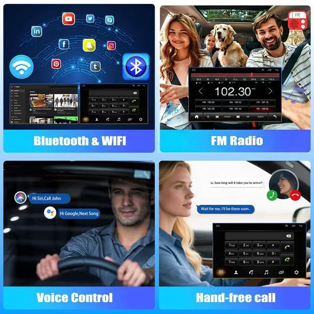 Alt view image 7 of 7 - 10.1" Android 15 Car Stereo Radio for Saturn Outlook 2007 2008 2009 2010 | with Wireless CarPlay & Android Auto, Touch Carplay Screen for Car, Bluetooth/WiFi/GPS/FM/DSP/SWC/Backup Camera/Mic 2+64G