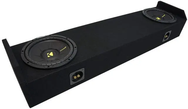 Main image of 44CWCS104 CompC 10" Sub and Dual 10" Box Fits 06-14 Honda Ridgeline | vehicle shaped truck subwoofer enclosure, 10 inch smooth deep bass upgrade, single 4 ohm voice coil, easy factory hookup
