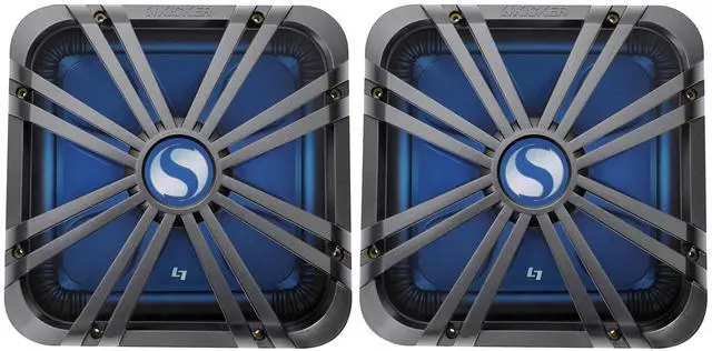 Main image of 2 11L712GLC 12" Charcoal Grilles w/LEDs for SoloBaric 11S12L7 Subwoofers