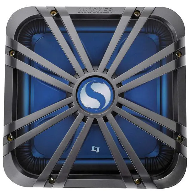 Alt view image 2 of 7 - 2 11L712GLC 12" Charcoal Grilles w/LEDs for SoloBaric 11S12L7 Subwoofers