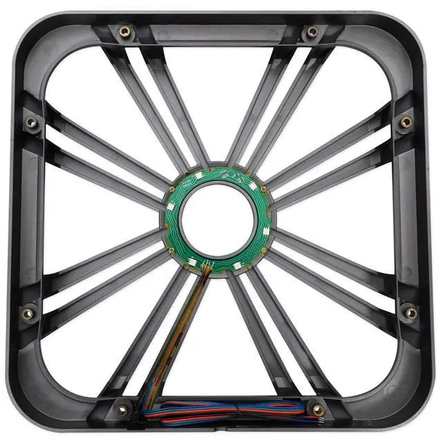 Alt view image 4 of 7 - 2 11L712GLC 12" Charcoal Grilles w/LEDs for SoloBaric 11S12L7 Subwoofers