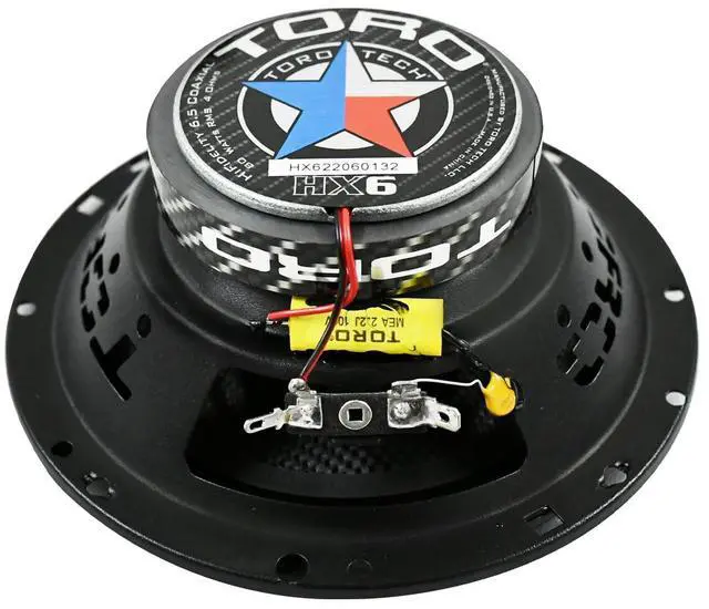 Alt view image 4 of 5 - Audio HX6 6.5 3-Way Coaxial Car Speaker Set | 160W Peak / 80W RMS Pair, 3-Way Full Range Sound, Glass Fiber Cones & Rubber Surrounds, High-Clarity Auto Audio Upgrade
