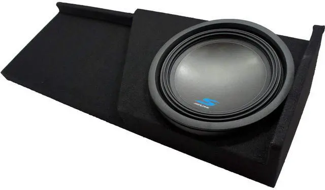 Main image of Alpine Type S S-W12D4 12" Sub Box Fits 2007-2013 Silverado Extended Cab | Dual 4 ohm Single subwoofer, 1800 watt peak power, vehicle-specific enclosure, big bass for your Chevy truck, 12 inch