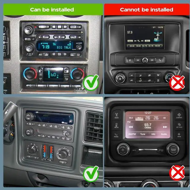 Alt view image 6 of 7 - Double Din Car Stereo Radio for 2003-07 GMC Sierra Yukon Hummer H2 | Android 14 7" Touchscreen Wireless Carplay Android Auto GPS WiFi Bluetooth RDS DSP SWC Mirrorlink Mic Backup Camera