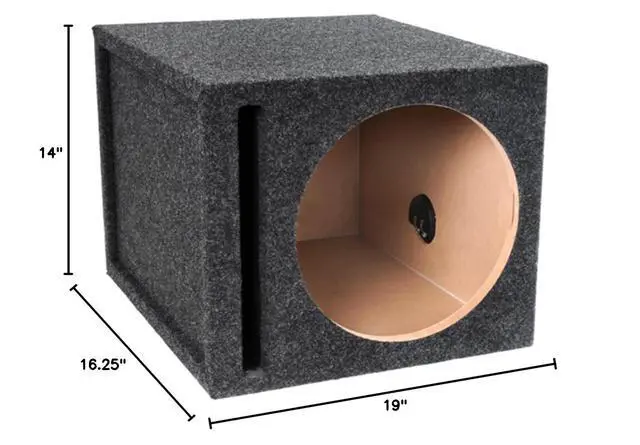 Alt view image 3 of 3 - 12SQV 12 Single Vented Subwoofer/Speaker Enclosure Made in USA, Charcoal