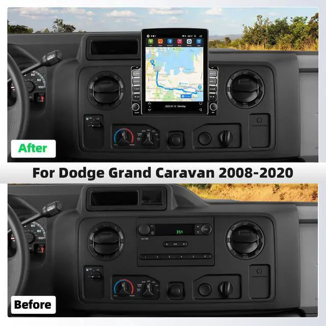 Alt view image 2 of 7 - 4+64G Android 14 Car Stereo Radio for Ford E150 E250 E350 Super Duty 2009-2014, 9.7'' Double Din Radio with Carplay Android Auto GPS SWC Bluetooth WiFi FM RDS DSP Mirror Link MIC Backup Camera