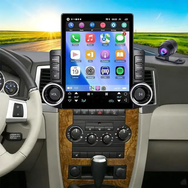 Main image of 4+64G Android 15 9.7" Car Radio Stereo for Jeep Grand Cherokee 2008-2010 | 9.7" Touch Screen Upgrade Head Unit w/ Wireless CarPlay & Android Auto Bluetooth 5.0/WiFi/GPS/SWC/FM/Backup Camera MirrorLink
