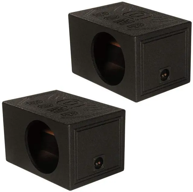 Main image of QPoweR QBOMB10VL Single 10 inch Vented Ported Car Subwoofer Box Enclosure (2 Pack)