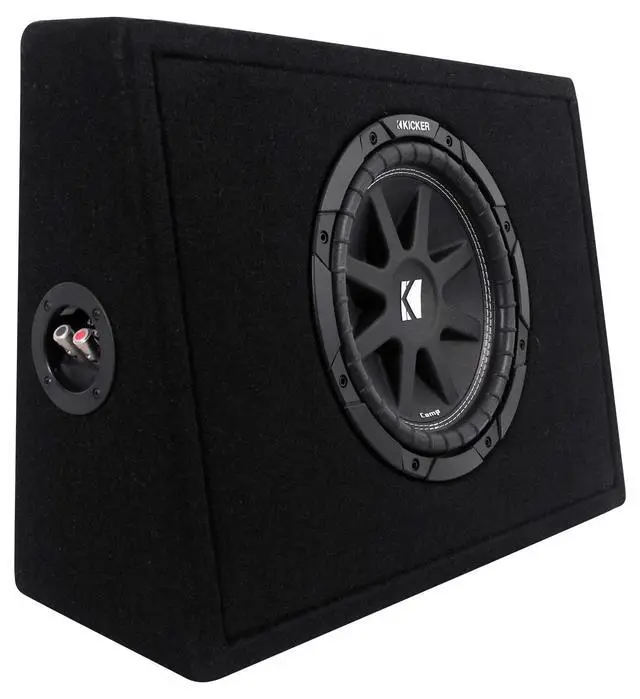 Alt view image 2 of 7 - Bundle: Kicker 43TC104 Comp 10" Subwoofer in Sub Box Bundle with Rockville RVT-1 1000w RMS 2 Ch. Amplifier & Rockville RWK81 Complete Amp Installation Wire Kit (3 Items)