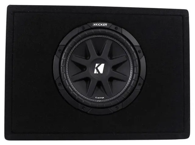 Alt view image 3 of 7 - Bundle: Kicker 43TC104 Comp 10" Subwoofer in Sub Box Bundle with Rockville RVT-1 1000w RMS 2 Ch. Amplifier & Rockville RWK81 Complete Amp Installation Wire Kit (3 Items)