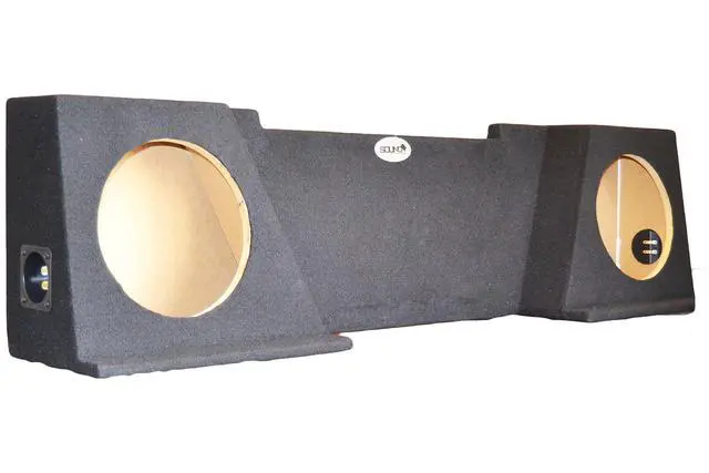 Alt view image 2 of 4 - LCE-GC005/12D Chevy Silverado/GMC Sierra Extended Cab 2008-2013 Dual 12" Downfire Subwoofer Enclosure