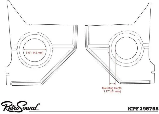 Alt view image 2 of 2 - KP-F39-6768-652-M Black Kick Panel (1967-68 Mustang), 1 Pack