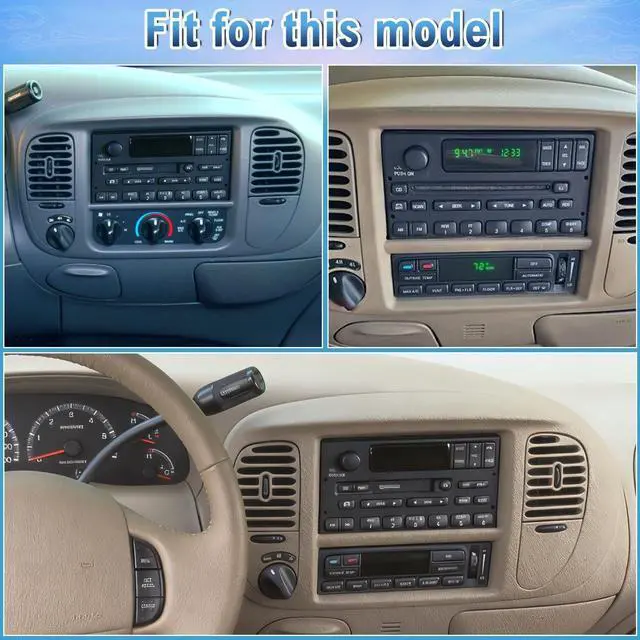 Alt view image 7 of 7 - Android 14 2 Din Car Stereo Radio for Ford Expedition 1998-2002 | 7" Touchscreen Car Radio w/Wireless Carplay Android Auto GPS WiFi Bluetooth RDS DSP SWC Mic Backup Camera