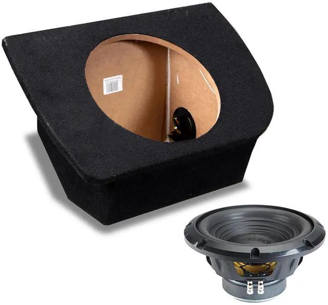 Main image of W10S4 Fits 1990-2005 Mazda MX-5 Miata Sealed 10" Loaded Sub Box | Vehicle-specific subwoofer bass upgrade package, 250-watt RMS handling, 4-ohm voice coil, single 10 inch enclosure size
