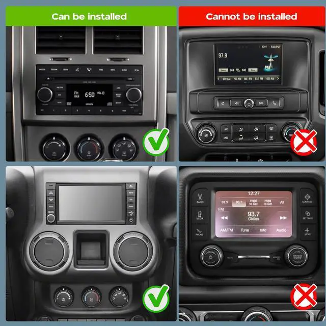 Alt view image 6 of 7 - Double Din Car Stereo Upgrade Radio for Jeep Liberty 2008-2011 | 2Android 14 G+32G 7" Touchscreen Wireless Carplay Android Auto GPS WiFi Bluetooth RDS DSP SWC Mirrorlink Mic Backup Camera
