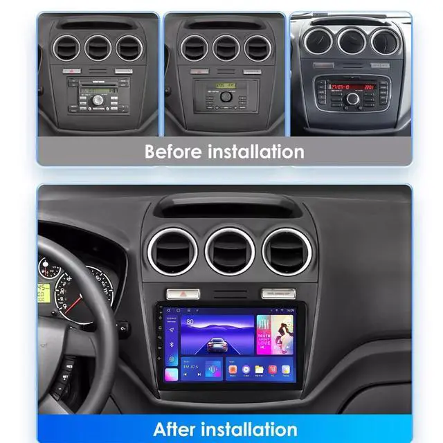 Alt view image 2 of 7 - Car Stereo Radio Compatible for Ford Transit Connect 2010 2011 2012 2013 2014, Android 14 10inch Car Radio Receiver w/with Carplay Android Auto GPS Navigation AHD Camera Mic 2+32G