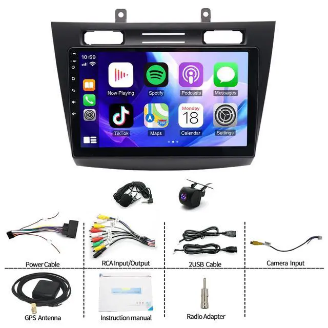 Alt view image 7 of 7 - Car Stereo Radio Compatible for Ford Transit Connect 2010 2011 2012 2013 2014, Android 14 10inch Car Radio Receiver w/with Carplay Android Auto GPS Navigation AHD Camera Mic 2+32G