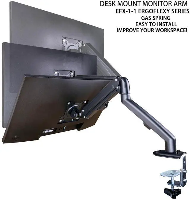 Alt view image 2 of 7 - TUF Gaming 27" FHD IPS Monitor with 1ms Response Time, Built-in Speakers, Anti-Glare, Flicker Free, AMD FreeSync, 180Hz, Displayport, HDMI, Black Color w/DKZ Hub & ErgoFlexy Single Mount Arm