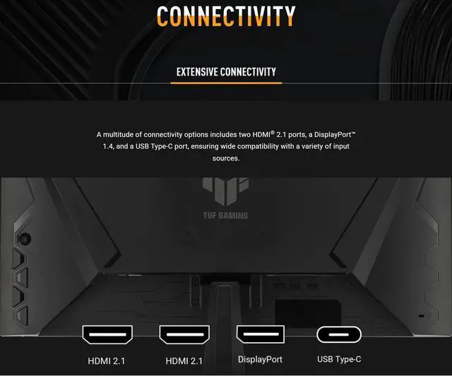 Alt view image 7 of 7 - TUF 27" QHD 300Hz Gaming Monitor | 0.3ms Fast IPS, 95% DCI-P3 | ELMB Sync + FreeSync Premium & G-SYNC | Built-in Speakers, Shadow Boost, DisplayWidget